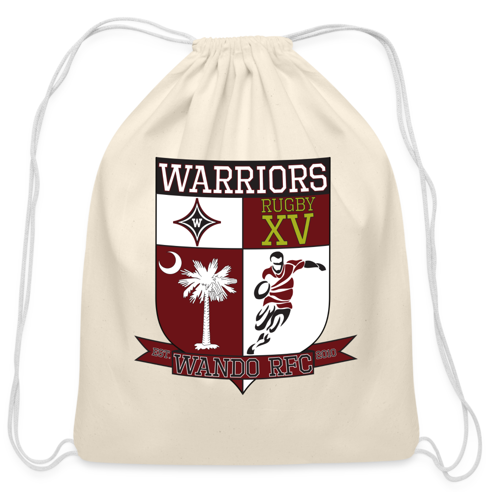 Warriors Cotton Drawstring Bag - natural