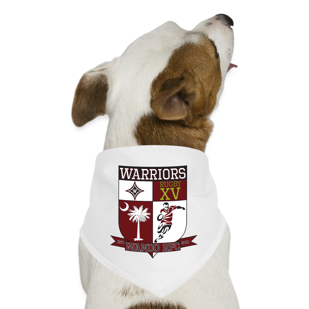 Warriors Dog Bandana - white